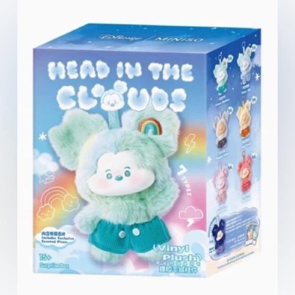 MINISO Disney Mickey Head In The Clouds Series Vinyl Plush Pendant Blind Box - Picture 1 of 3